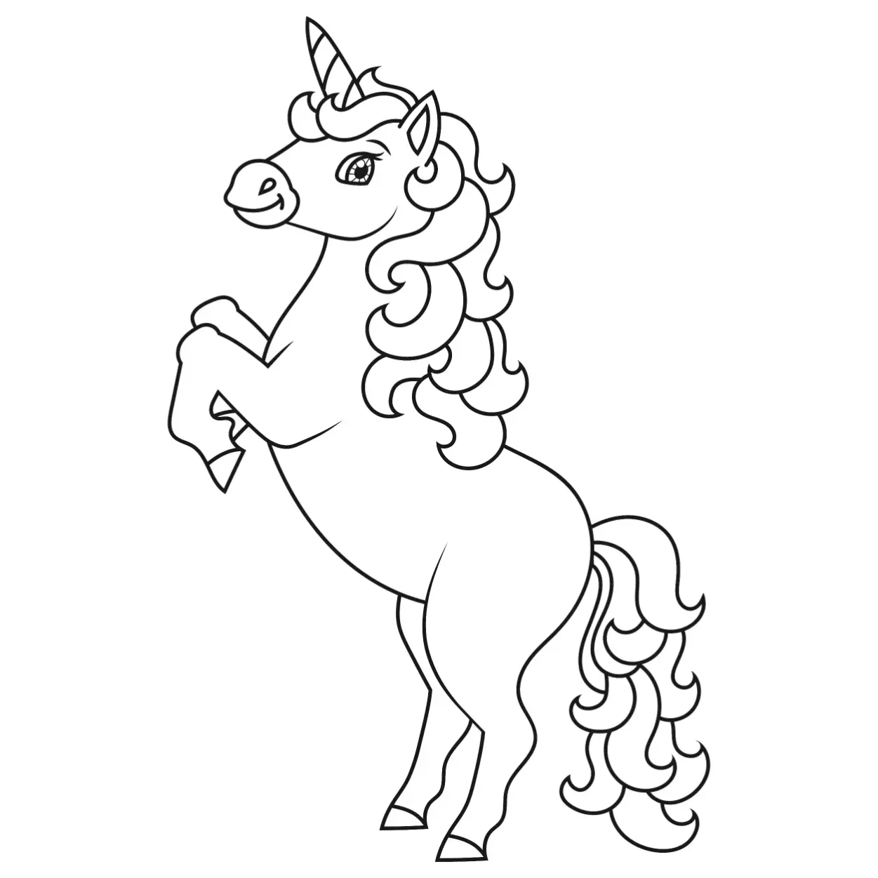 Free Unicorn Picture To Color In