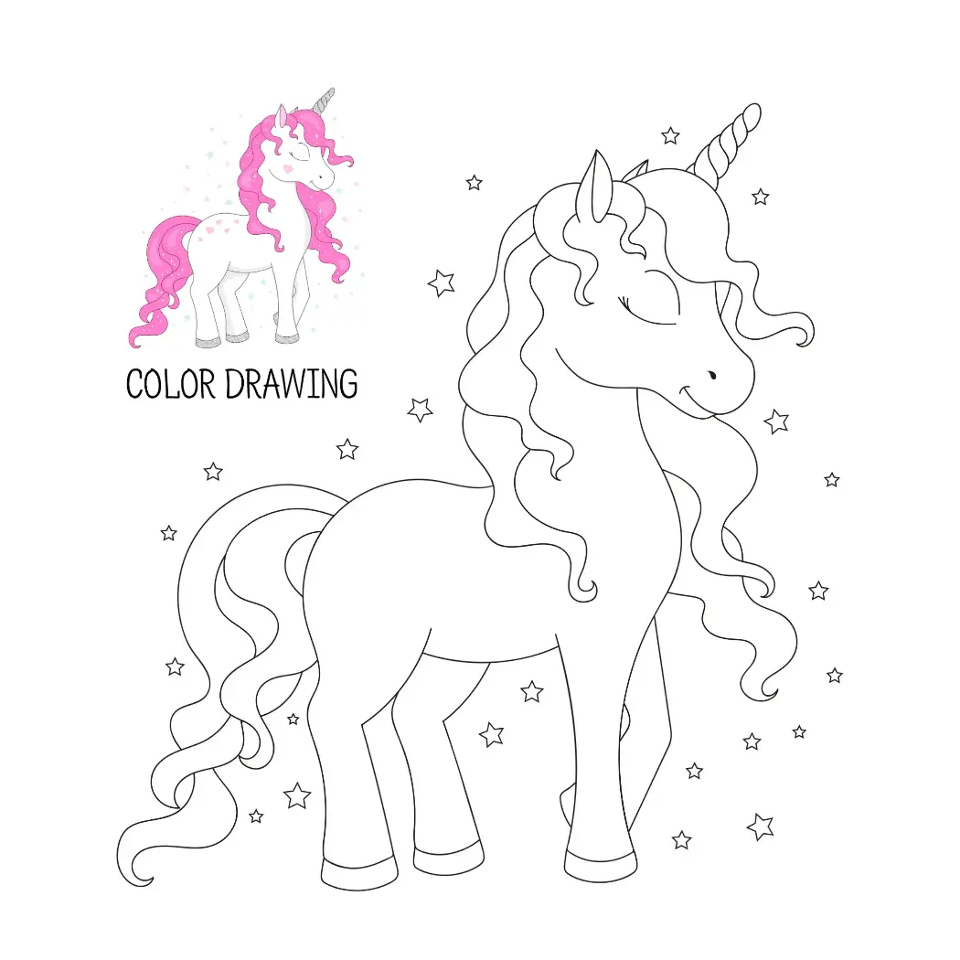 Free Unicorn Picture To Color In