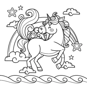 Free Unicorn Picture To Color In