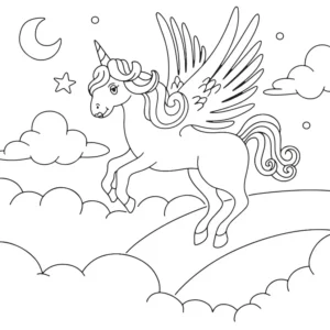 Free Unicorn Picture To Color In