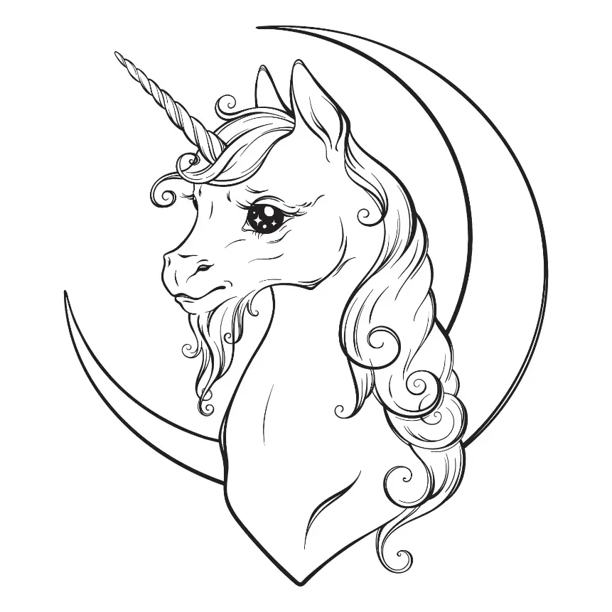 Free Unicorn Picture To Color In