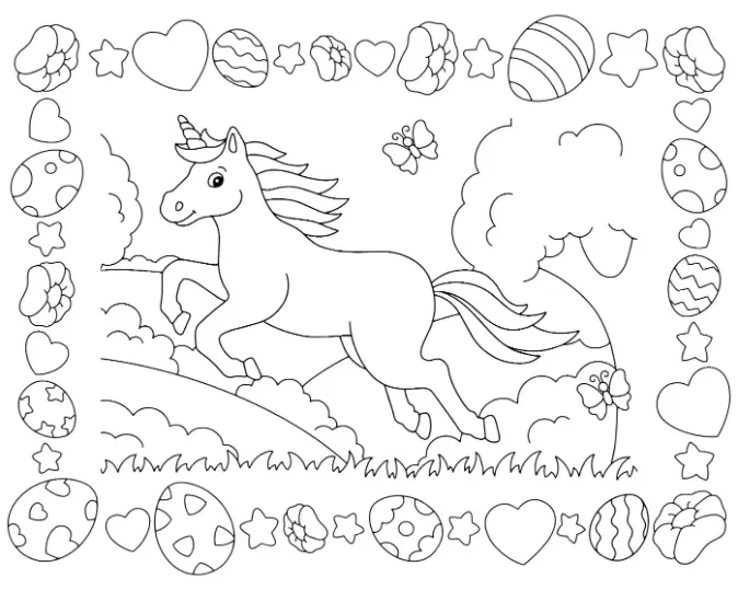 Free Unicorn Picture To Color In