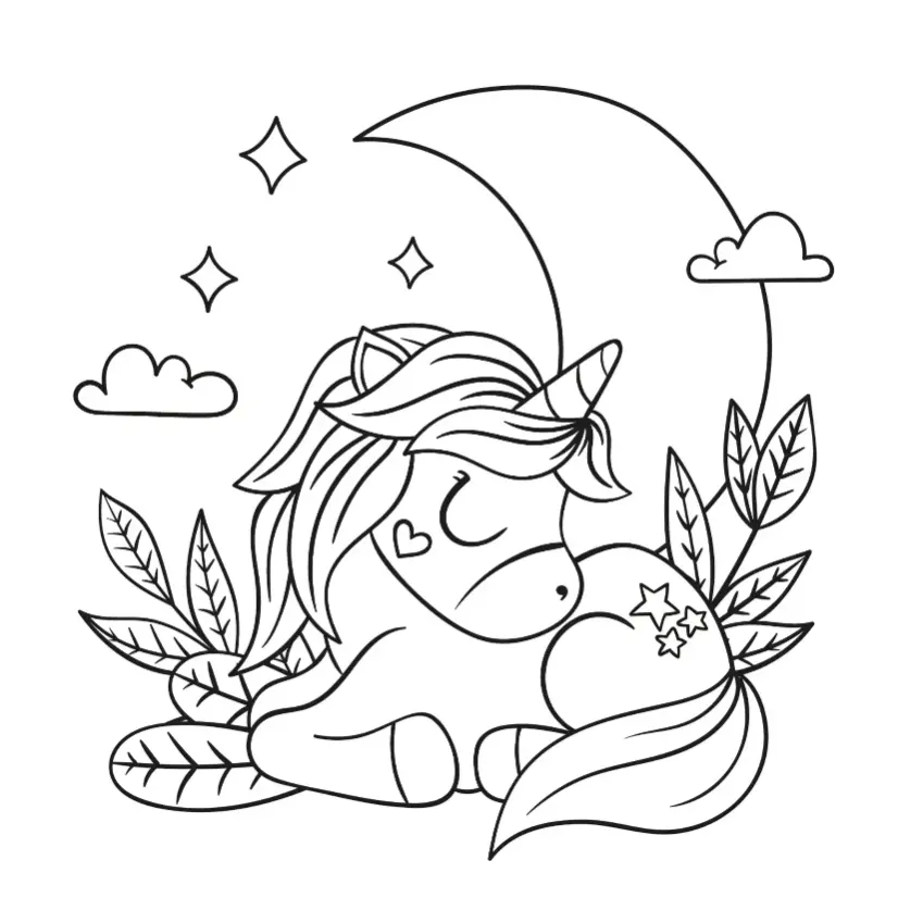 Free Unicorn Picture To Color In