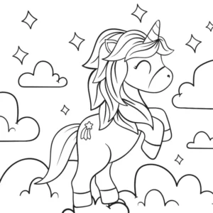 Free Unicorn Picture To Color In