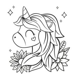 Free Unicorn Picture To Color In