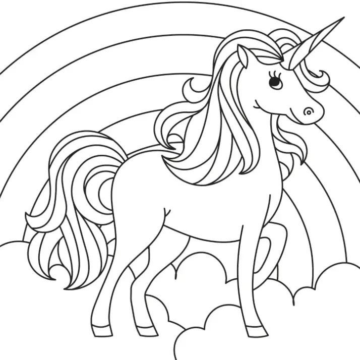 Free Unicorn Picture To Color In