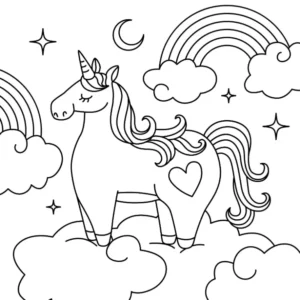 Free Unicorn Picture To Color In