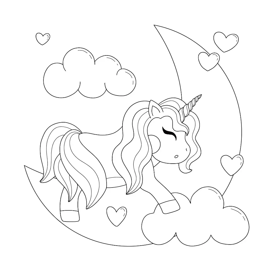 Free Unicorn Picture To Color In