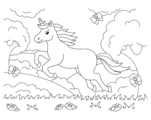 Free Unicorn Picture To Color In