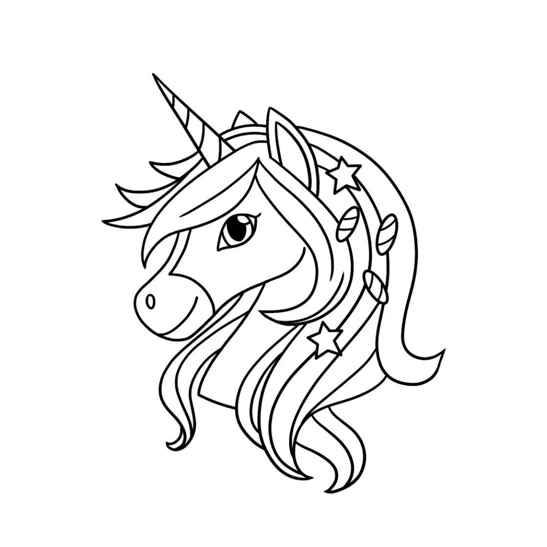 Free Unicorn Picture To Color In