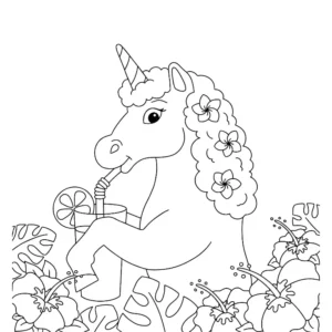 Free Unicorn Picture To Color In