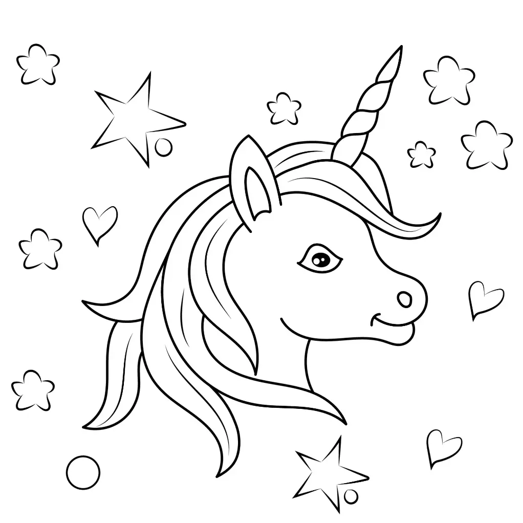 Free Unicorn Picture To Color In