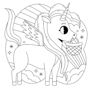 Free Unicorn Picture To Color In