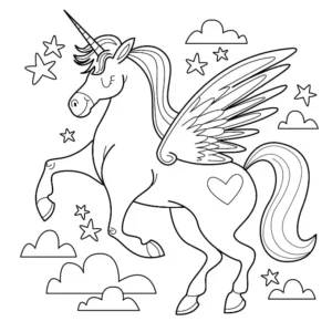 Free Unicorn Picture To Color In