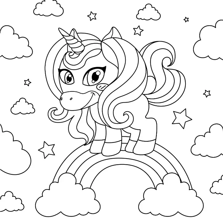 Free Unicorn Picture To Color In