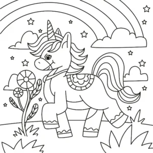 Free Unicorn Picture To Color In