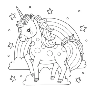 Free Unicorn Picture To Color In
