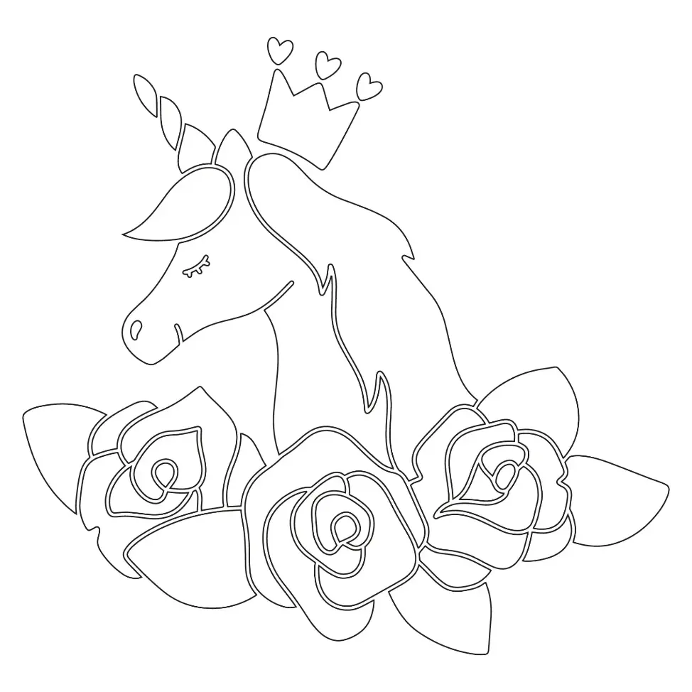Free Unicorn Picture To Color In