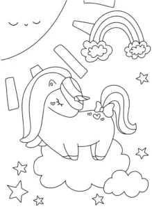 Free Unicorn Picture To Color In