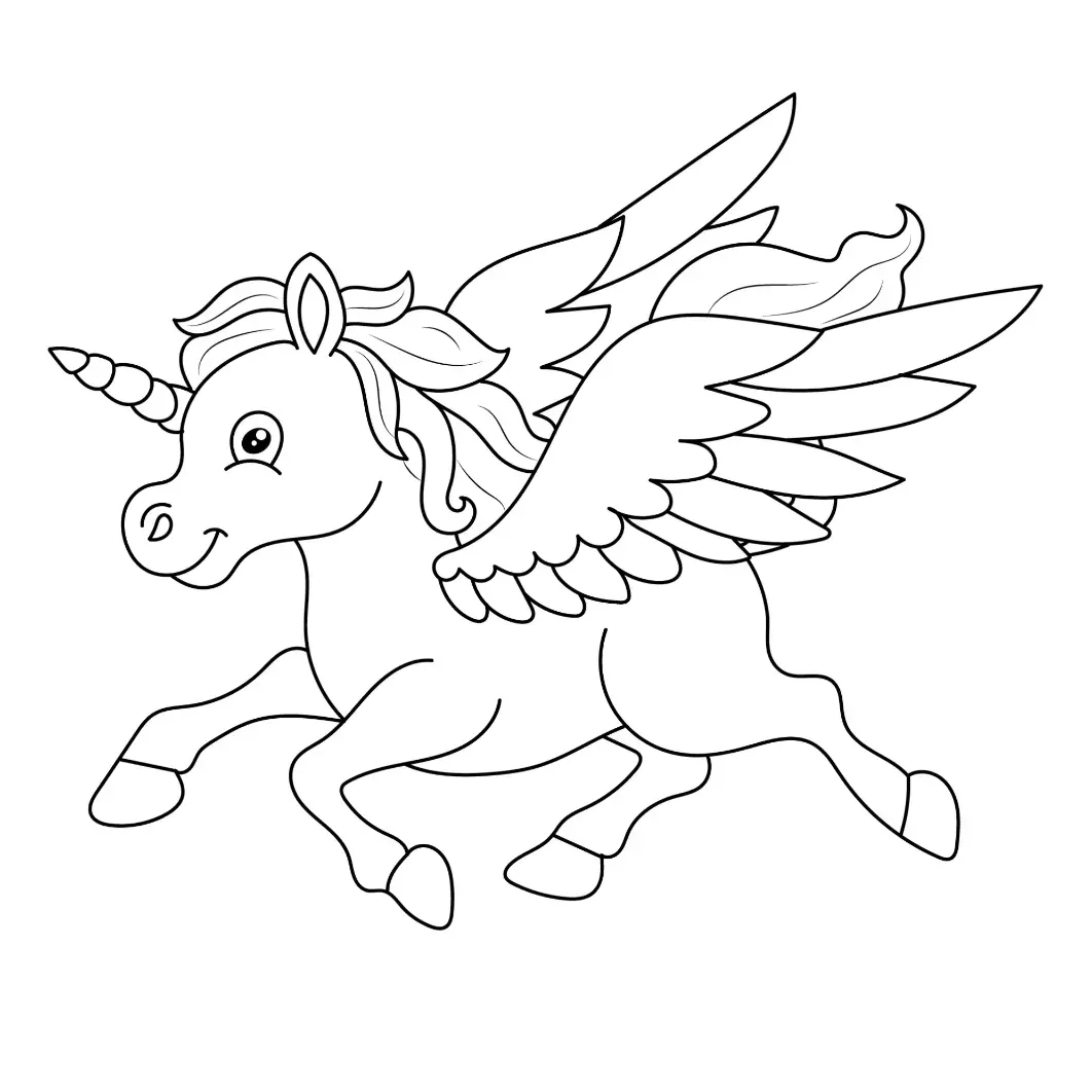 Free Unicorn Picture To Color In