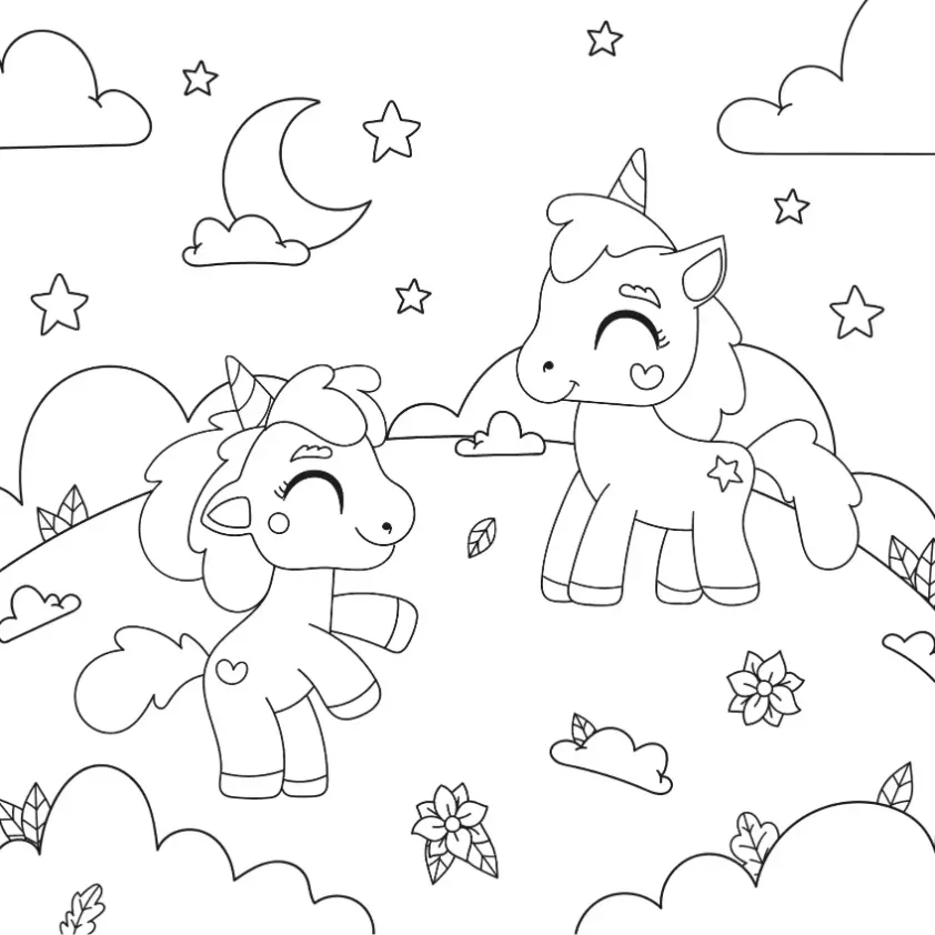 Free Unicorn Picture To Color In
