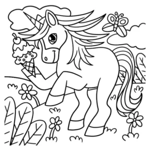 Free Unicorn Picture To Color In