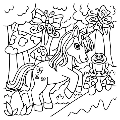 Free Unicorn Picture To Color In