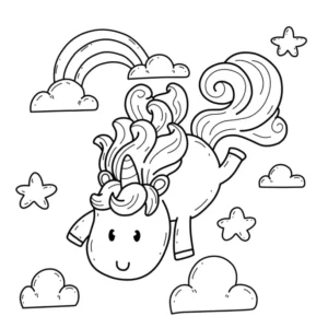 Free Unicorn Picture To Color In