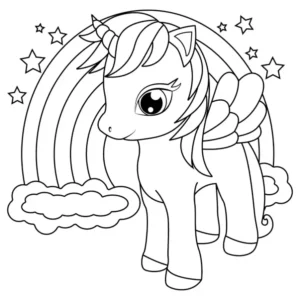 Free Unicorn Picture To Color In