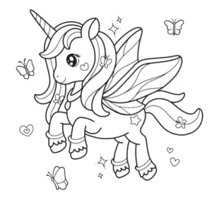 Free Unicorn Picture To Color In