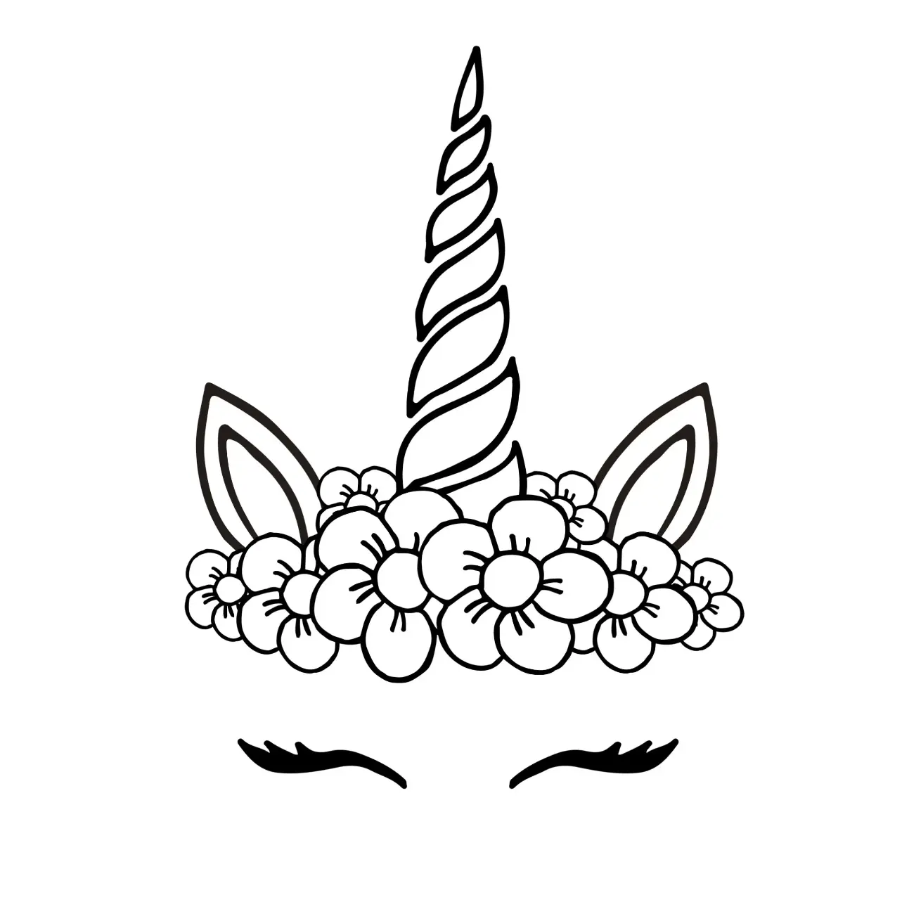 Free Unicorn Picture To Color In