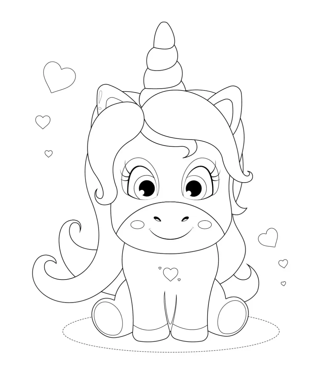 Free Unicorn Picture To Color In