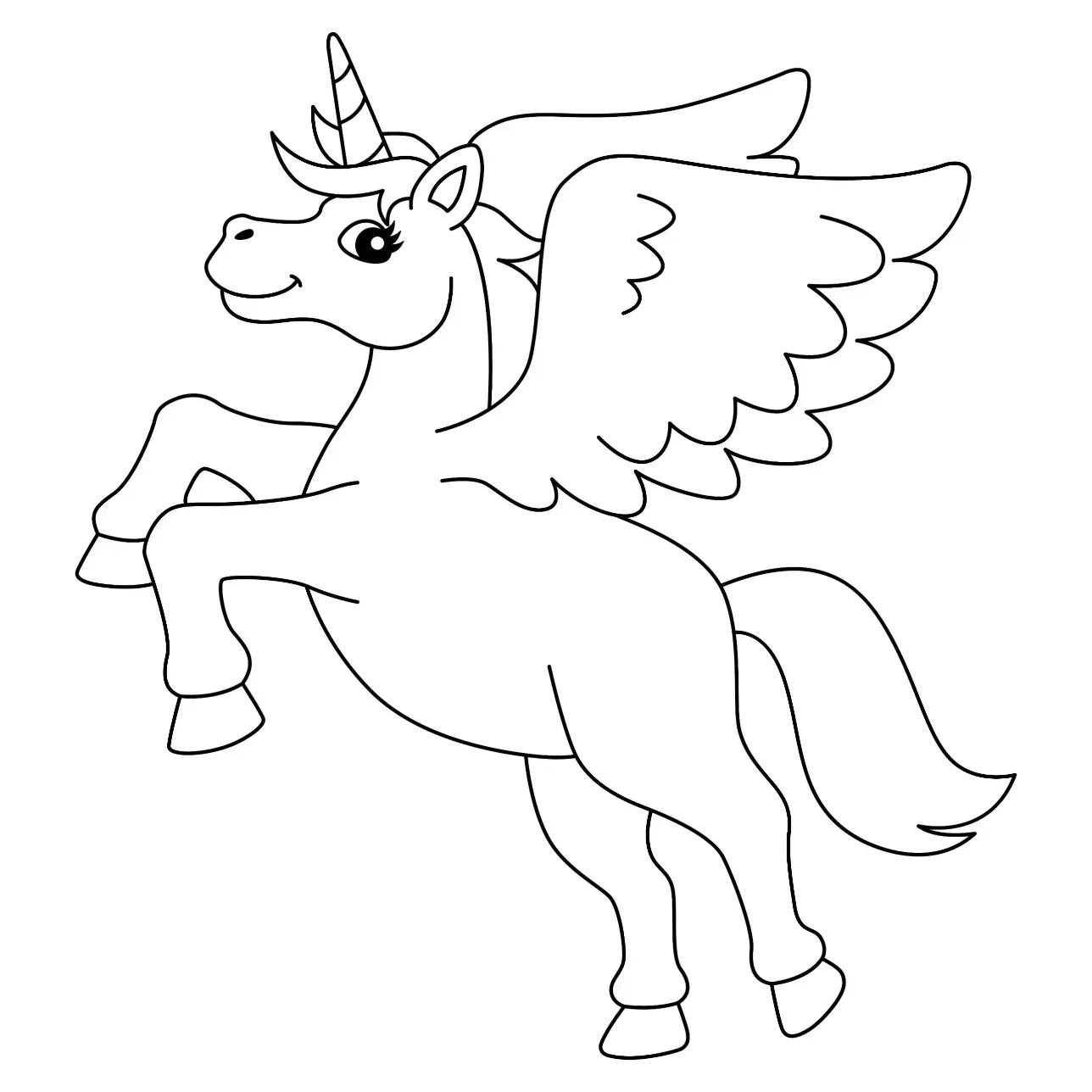 Free Unicorn Picture To Color In