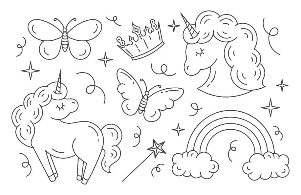 Free Unicorn Picture To Color In
