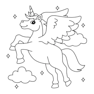 Free Unicorn Picture To Color In