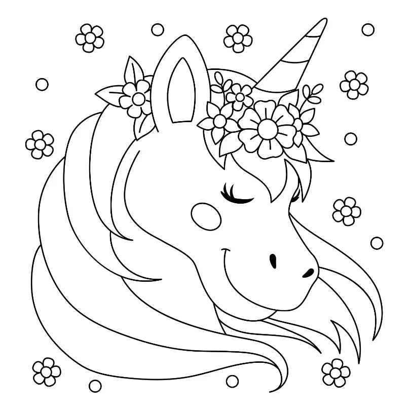 Free Unicorn Picture To Color In