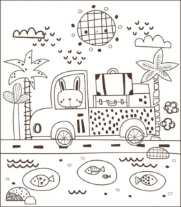 Free Vehicle Picture To Color In