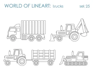 Free Vehicle Picture To Color In