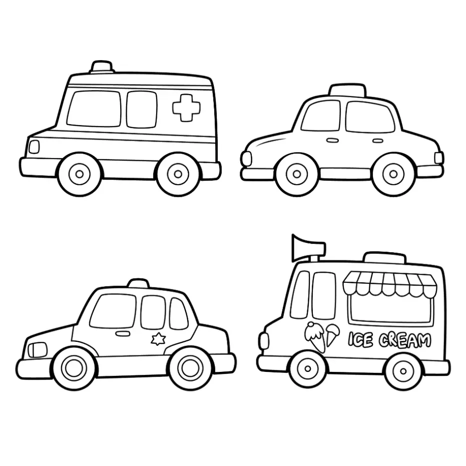 Free Vehicle Picture To Color In