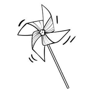Free Windmill Picture To Color In