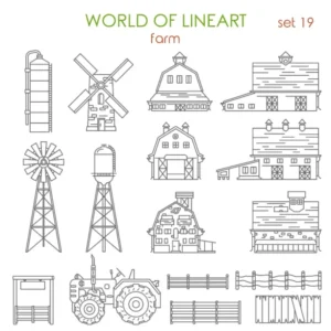Free Windmill Picture To Color In