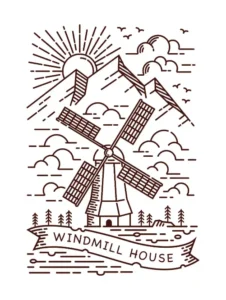Free Windmill Picture To Color In