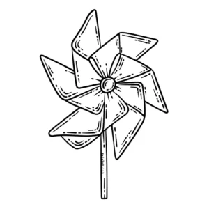 Free Windmill Picture To Color In