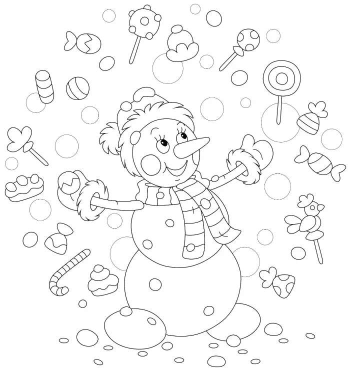 Free Winter Picture To Color In