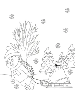 Free Winter Picture To Color In