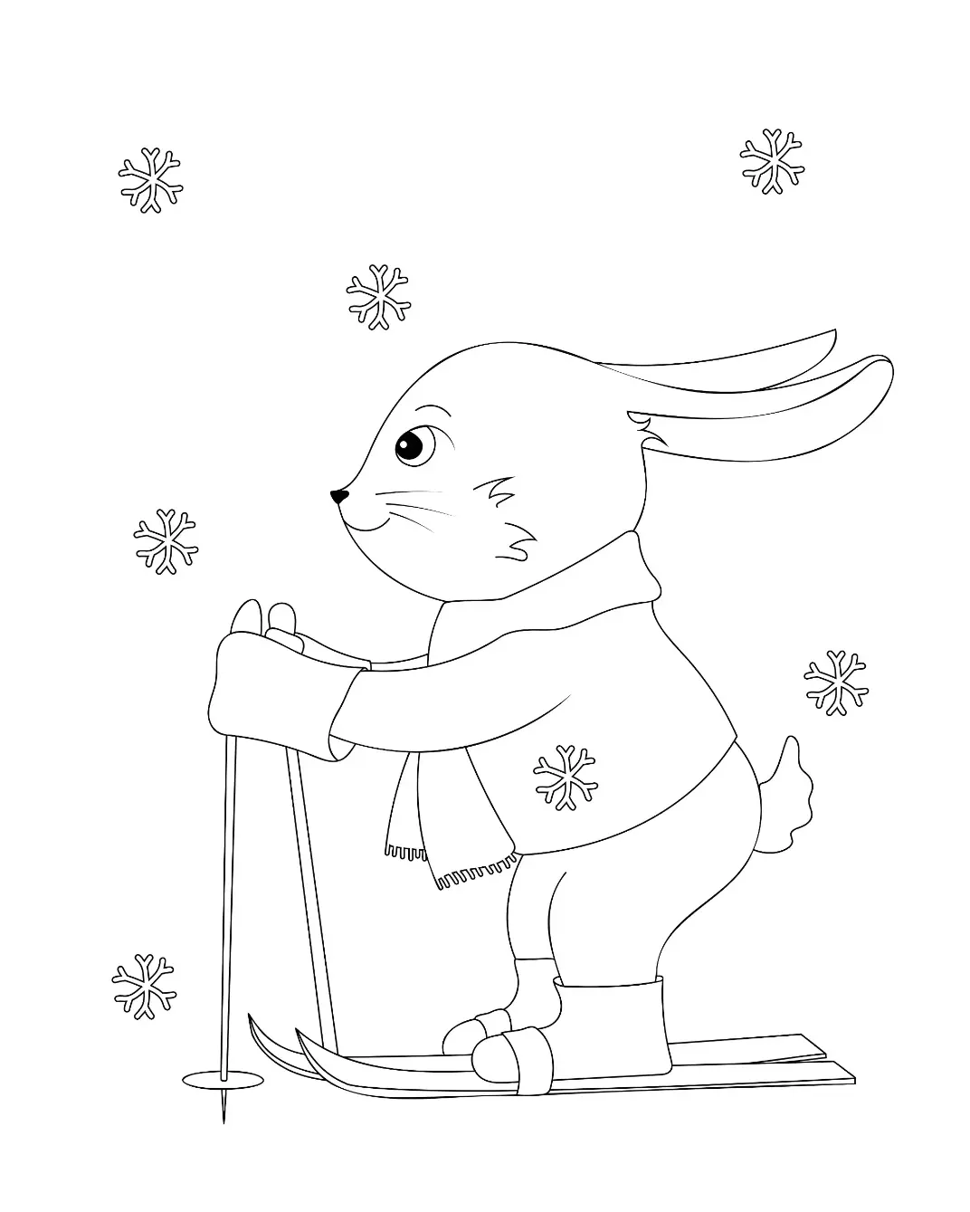 Free Winter Picture To Color In