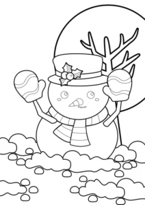 Free Winter Picture To Color In