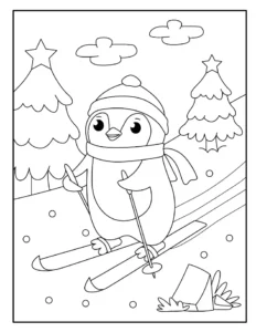 Free Winter Picture To Color In