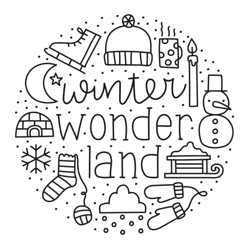 Free Winter Picture To Color In