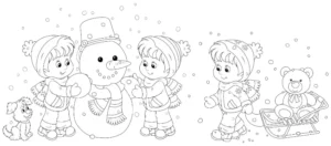 Free Winter Picture To Color In